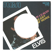 7" ELVIS PRESLEY Heart of Rome SOLO COPERTINA FORATA Italy RCA 1971