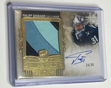 Philipp Grubauer 2022-23 Upper Deck The Cup Limited Loghi 3 CLR Patch Auto 24/50