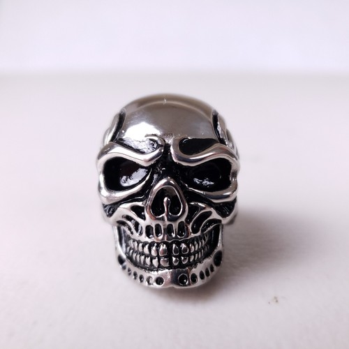 Anello uomo teschio - , acciaio