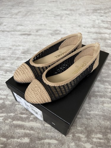 Balletto piatto chanel rafia - piatto,