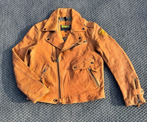 Giacca pelle blu usa in - giacca,