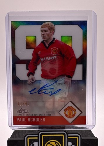 Paul scholes auto topps - 12/92,