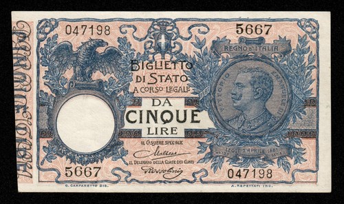 Italie italy 5 - -, lire