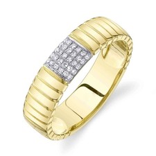 Diamante a Coste Anello 14K