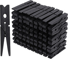 100 Mollette in Legno Nero