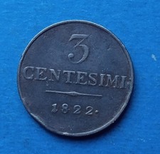 gr. 5,25  LOMBARDO-VENETO 3 CENTESIMI 1822