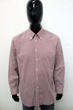 Camicia Burberrys Uomo Taglia XL/42 Cotone Shirt a Quadri Chemise Manica Lunga