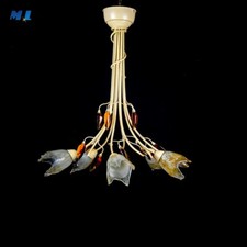 CARAMEL  *sospensione* 5 Luci in stile italiano con vetro di murano 5xE14