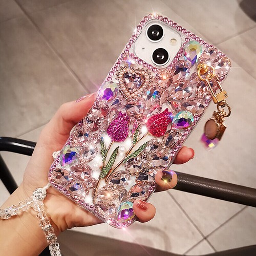 Custodia bling glitter fiore - bling,