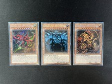 Yu-Gi-Oh! 3X Set Slifer Obelisk Ra SBCB Secret Rare 1st Edition  Yugioh