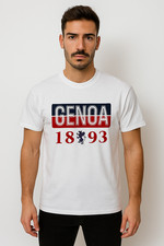 T-Shirt GENOA 1893 Fossa Grifone Ultras Colore Bianco Cotone ATAVIKO