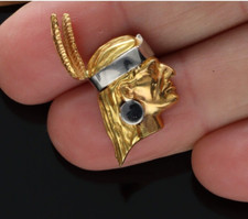 SPILLA DA GIACCA INDIANO IN ORO 18 KT