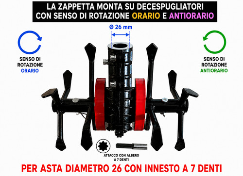 Gruppo zappette ø26 denti - gruppo,