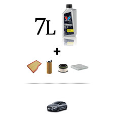 HOFFCAR Kit tagliando 4 FILTRI e 7L OLIO per Mercedes Classe B (W247) 200 d 110k
