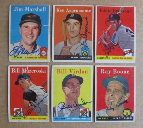 1958 topps baseball - baseball, firmato