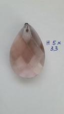 Goccia Cristallo x Ricambio Restauro Lampadari Antichi Classica Rosa H.5cm #28