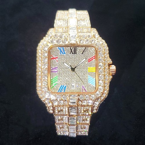 Orologio uomo hip hop lusso - uomo,