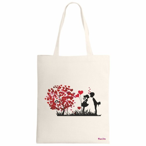 Borsa poliestere ecru 34x39 - poliestere,