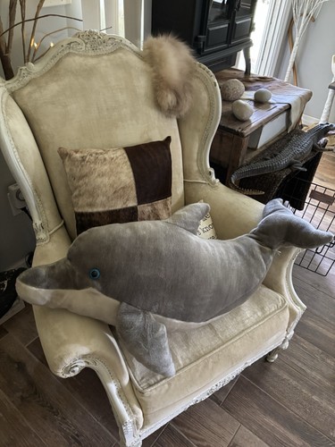 Peluche delfino grigio gigante