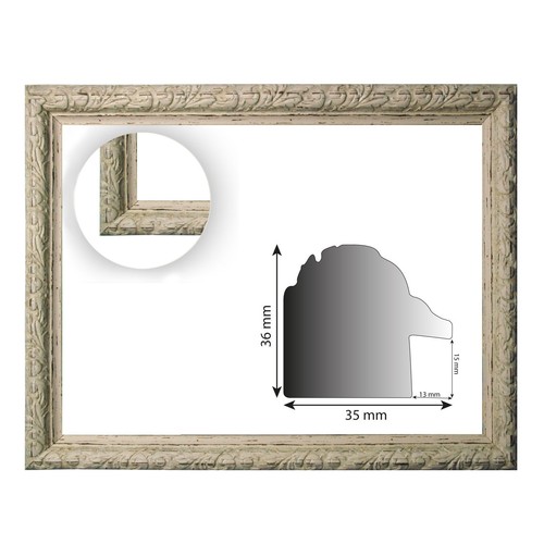 Cornice barocca bianco - cornice,