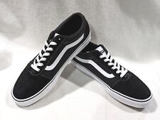 Scarpe da skate Vans uomo Ward misto camoscio/tela nero/bianco - taglia 8,5 nuove senza scatola