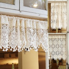 Tenda corta all'uncinetto