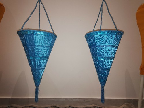 Coppia lampade tessuto - lampade,