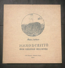 Bruno Caruso Manoscritto sulle meraviglie della natura Bestetti 1968 libro arte
