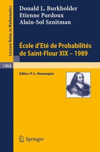 Ecole ete probabilites de - ecole,