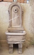 FONTANA A MURO PARETE LAVANDINO VASCA DA GIARDINO PER ESTERNO IN CEMENTO H120 CM