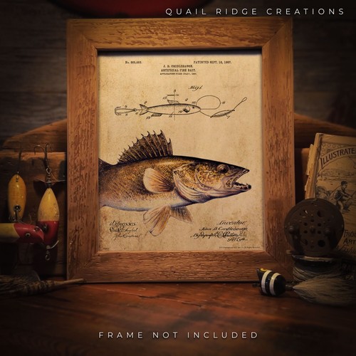 Esca pesca vintage brevetto - esca,
