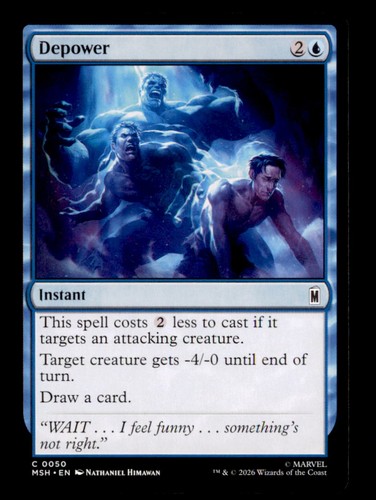 Depower common marvel super - depower, 50
