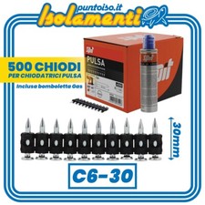 Chiodi C6-30 Chiodatrice Spit Pulsa Cartongesso Fissaggio Guide e Profili