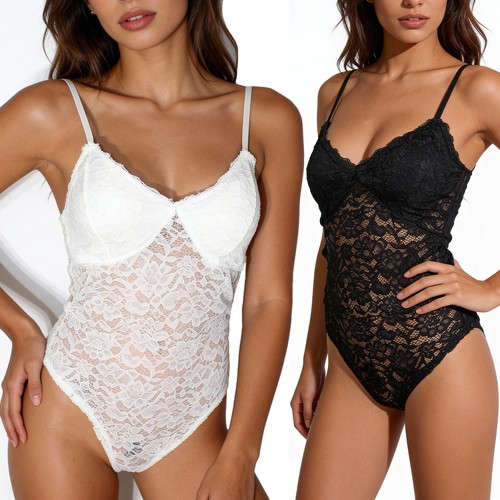 Body donna pizzo - , bianco