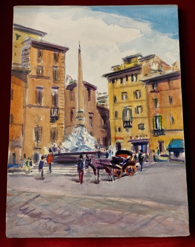 Quadro olio tela roma - quadro,
