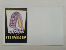 CARTOLINA PUBBLICITARIA DUNLOP PNEUMATICI RUOTE AUTOMOBILE CAR MACCHINA AUTO