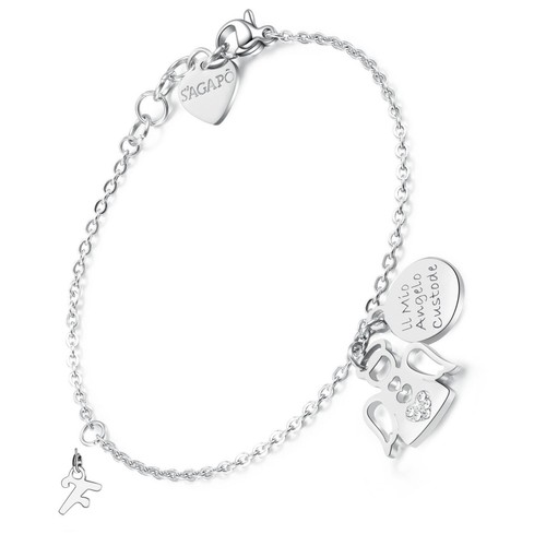 Bracciale donna acciaio angelo - donna,