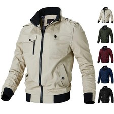 Bomber Giacca Uomo Moda Casual