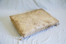 cuscino nuziale porta fedi antico XIX secolo 1860 1870 seta corda paglia