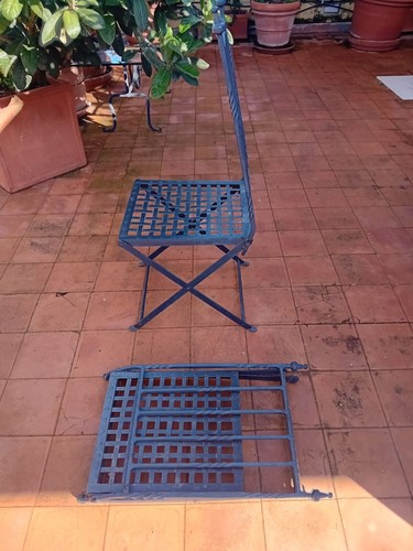 Sedia ferro battuto