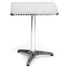 TAVOLO BAR BISTROT QUADRATO ALLUMINIO PUB GIARDINO 60x60xh70cm VERDELOOK