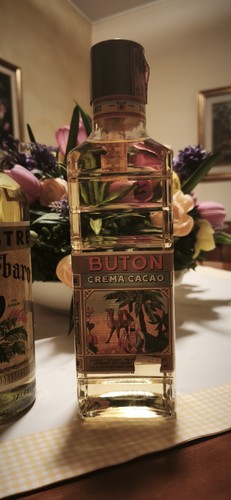Bottiglia vintage buton crema - bottiglia,