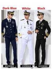 US Navy Uniformi Bianco Yacht Capitano Ufficiale US Army Costume Militare