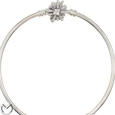 Bracciale Pandora in argento 925 rigido Fiocco di neve -437/ST-