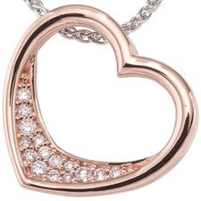 Ciondolo Cuore Con 15 Diamanti