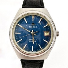 Orologio Vintage Tissot Seastar Quarzo Movimento 2030 - Quadrante Blu - Anni 70
