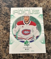2024-25 SP Autentico Green Freshman Focus Joshua Roy #FF-34 RC SP
