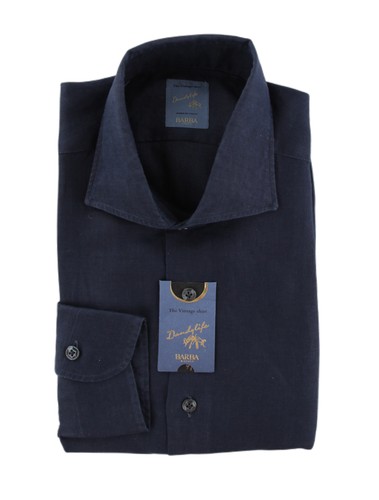Camicia lino blu navy - camicia,