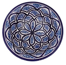 ciotola rialzata bianca blu