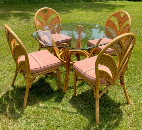 Set pranzo vintage rattan - da,